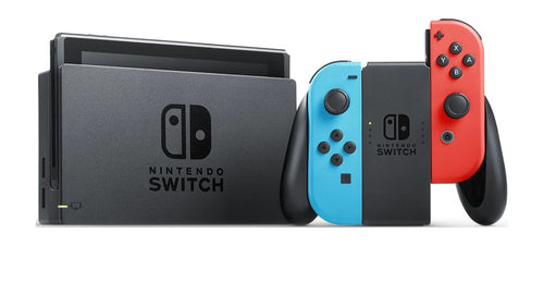 Nintendo HADSKABAH Switch with Neon Blue
and Neon Red JoyCon